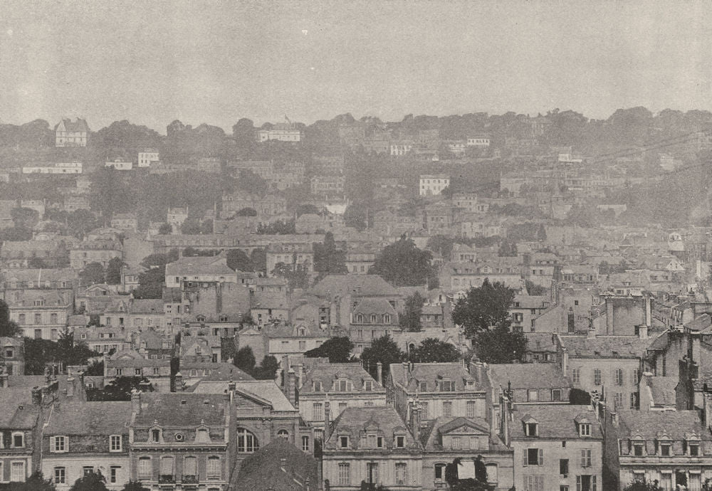 SEINE- MARITIME. Le Havre. Côté D'Ingouville 1895 old antique print picture